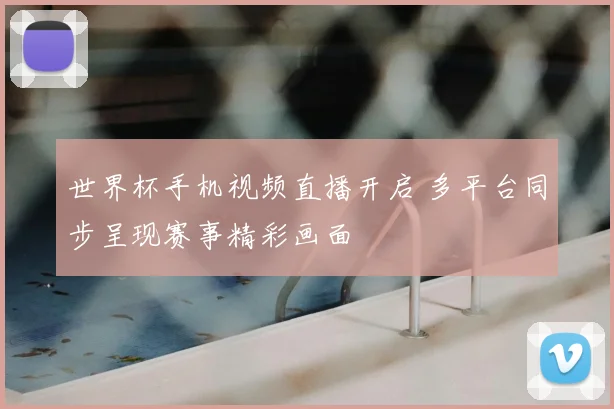 世界杯手机视频直播开启 多平台同步呈现赛事精彩画面